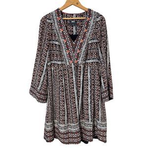 Anthropologie Maeve Naomi Floral Embroidered sequin Tunic Dress S Multicolor